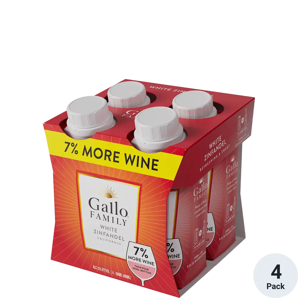 Gallo Family Vineyards White Zinfandel 4pk-187ml Btls