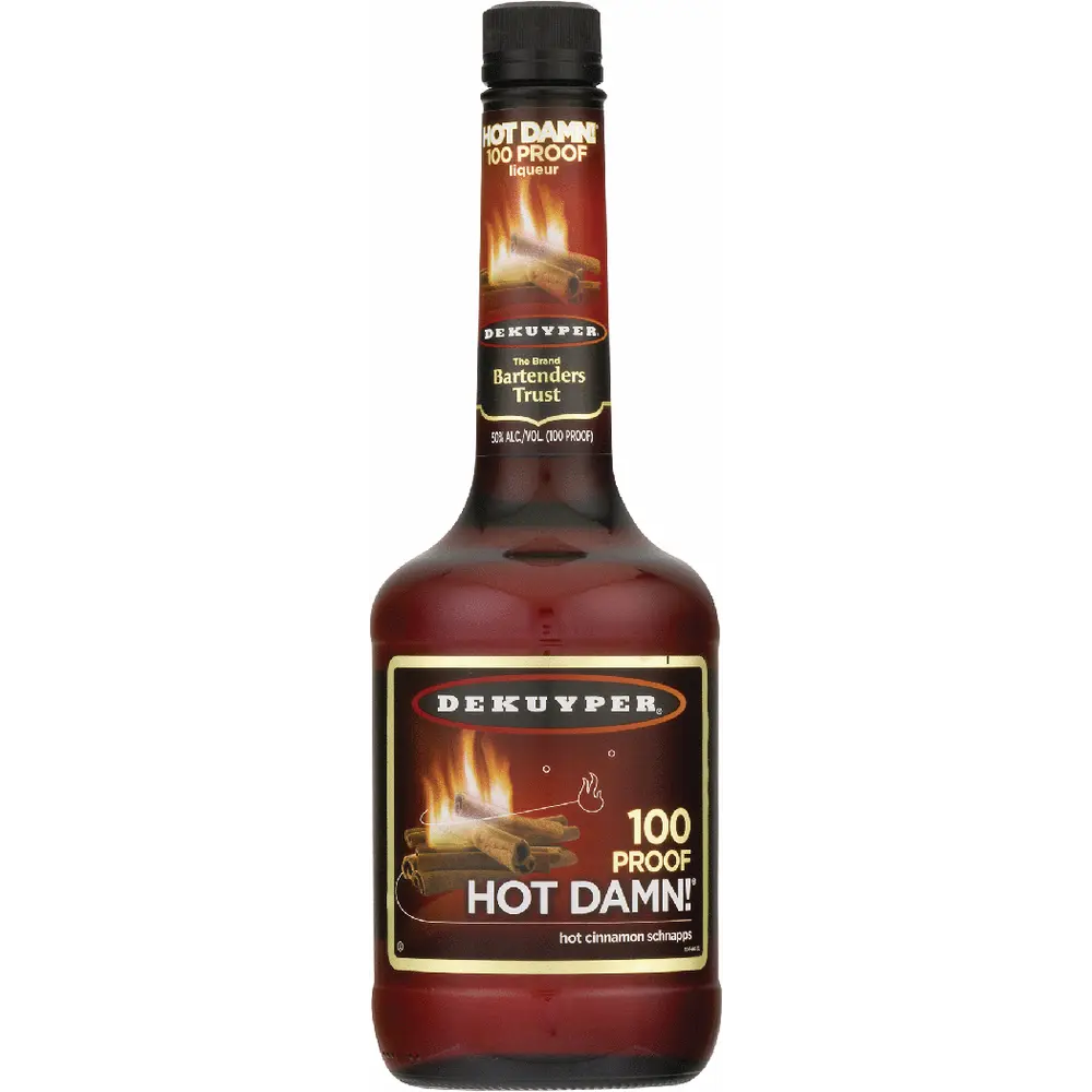 DeKuyper Hot Damn! 100 Proof Cinnamon Schanpps Liqueur 750ml