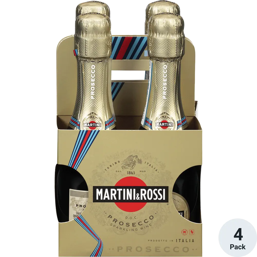 Martini & Rossi Prosecco 4-187ml Btls