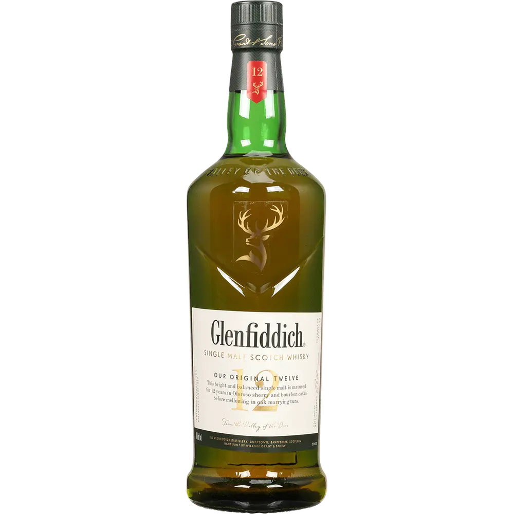 Glenfiddich 12 Year Old Single Malt Scotch Whisky 1L