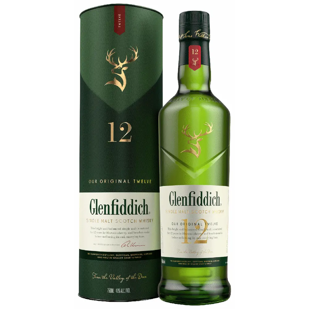 Glenfiddich 12 Year Old Single Malt Scotch Whisky 750ml