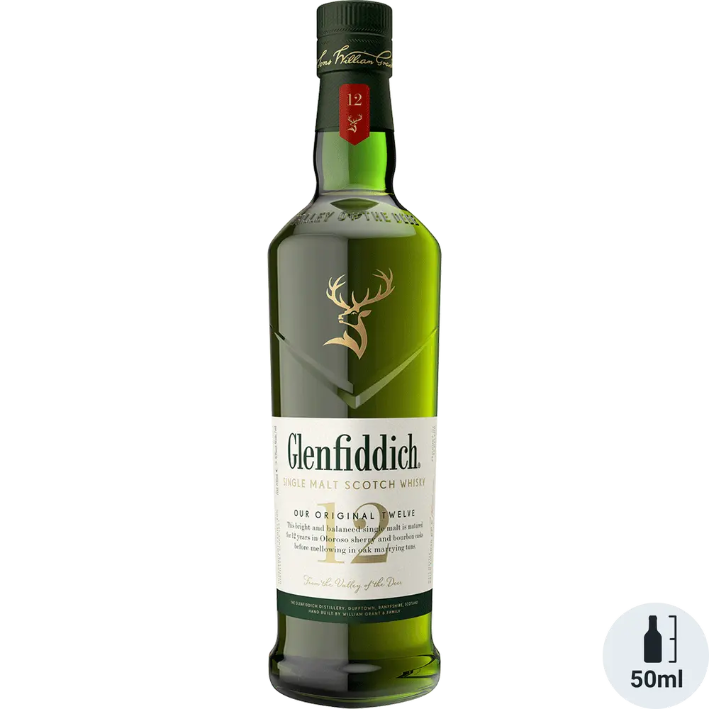 Glenfiddich 12 Year Old Single Malt Scotch Whisky 50ml