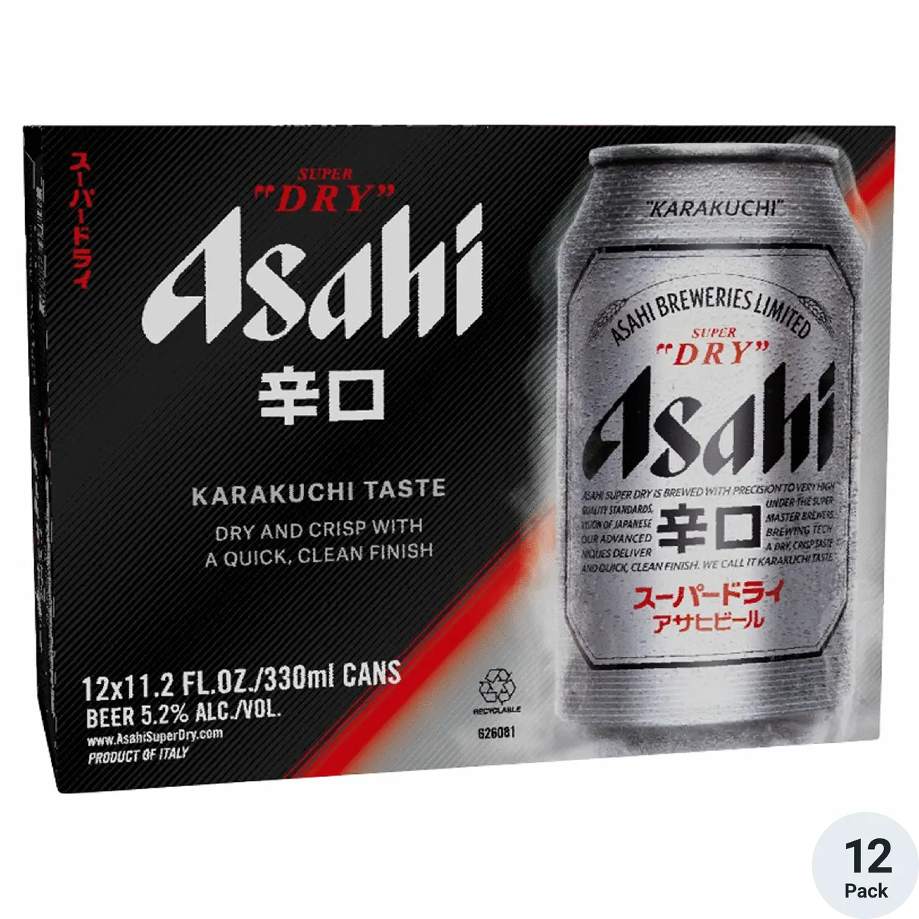 Asahi Super Dry 12-pack cans
