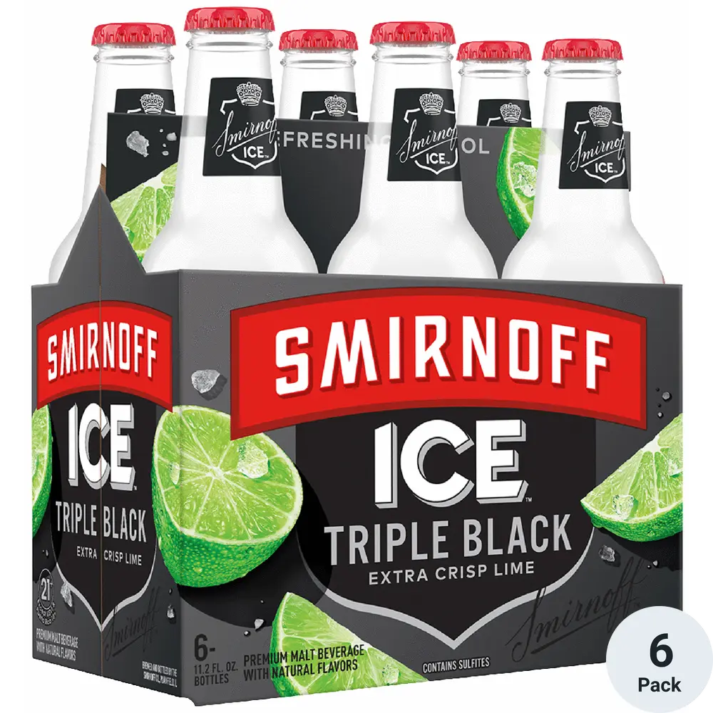 Smirnoff Ice Triple Black 6pk-11oz Btls