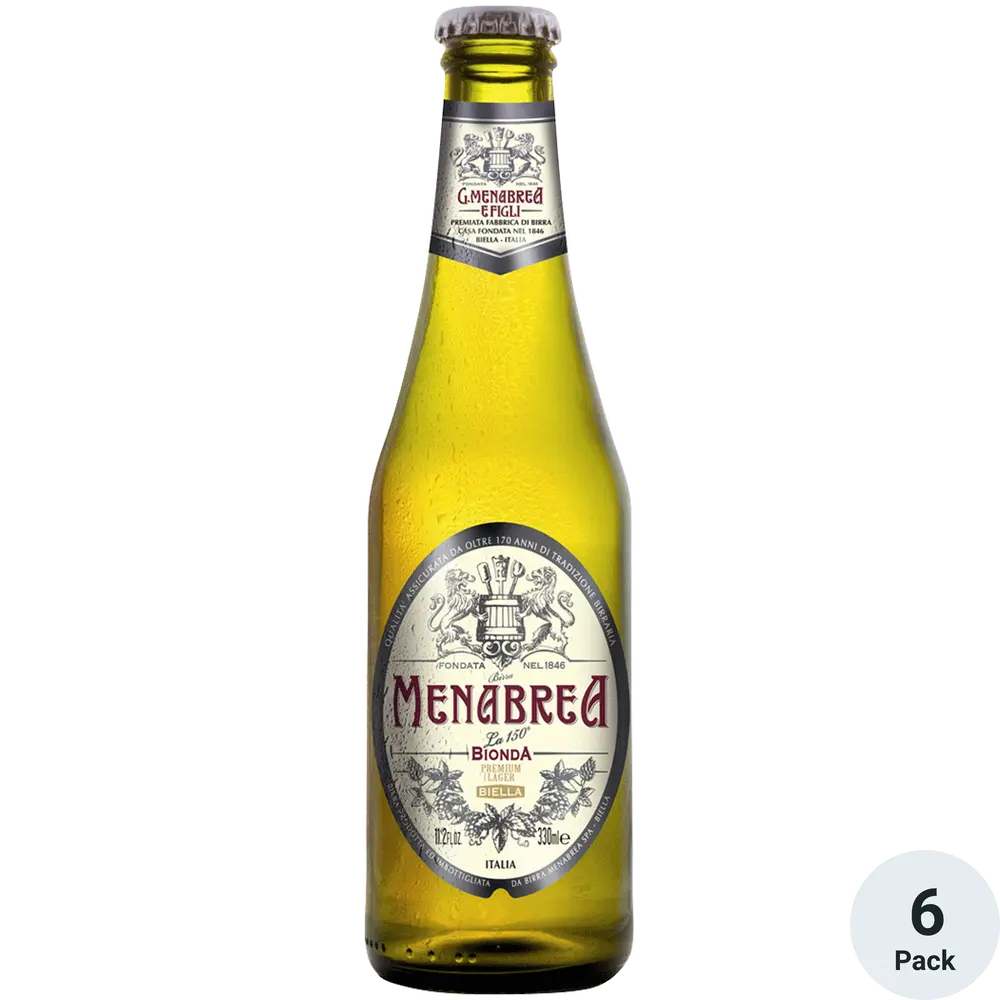 Menabrea Bionda Blonde Lager 6pk-11oz Btls