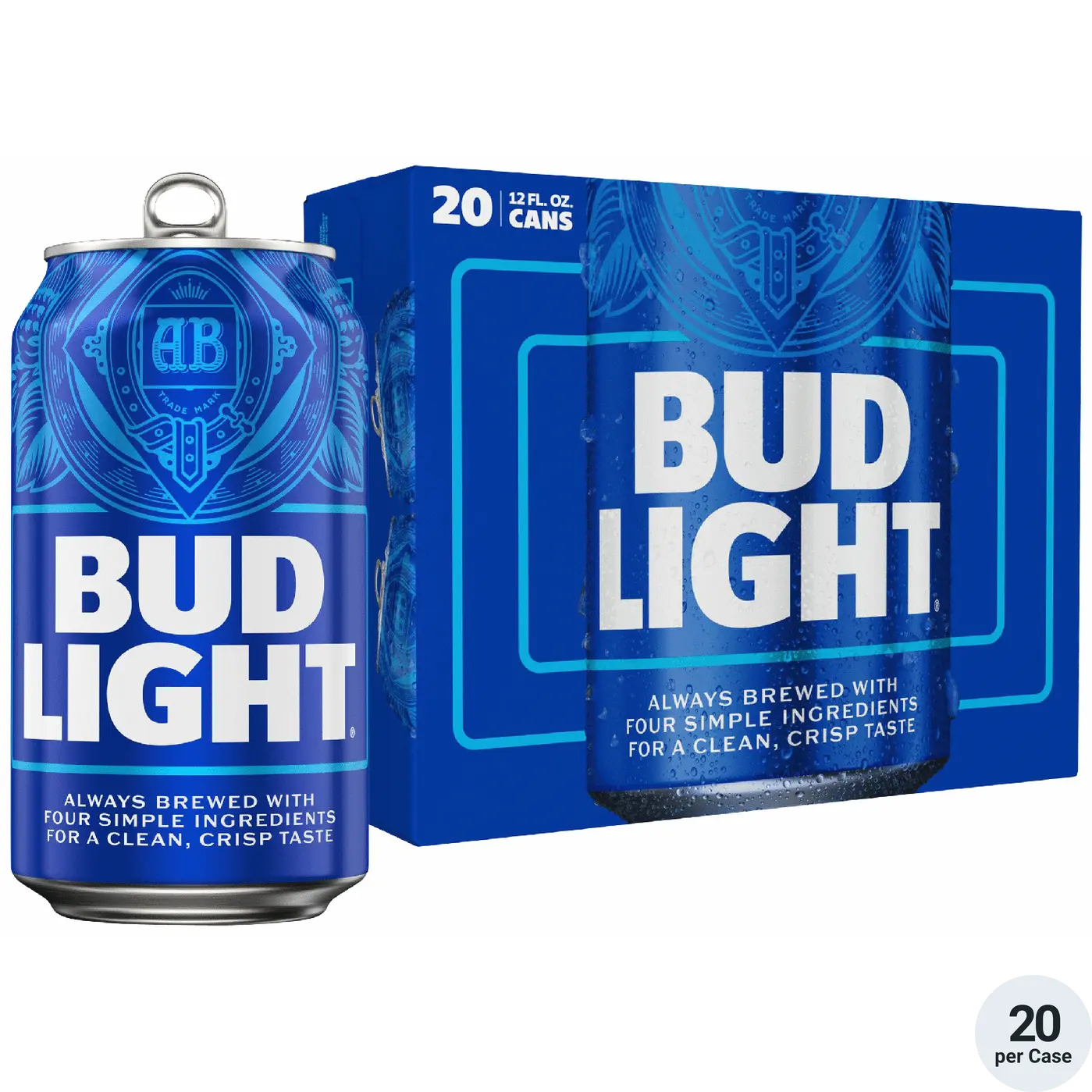 Bud Light American Lager Beer 20-12oz Cans