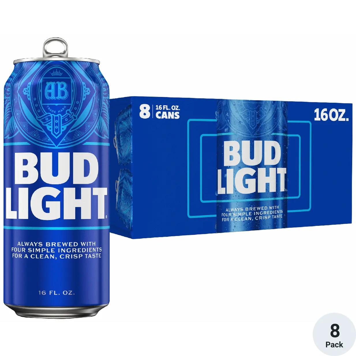 Bud Light American Lager Beer 8pk-16oz Cans