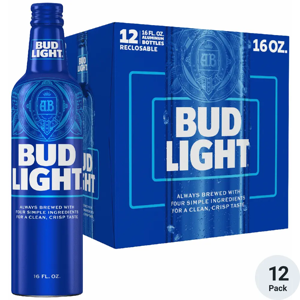 Bud Light American Lager Beer 12-16ozAlmBtl