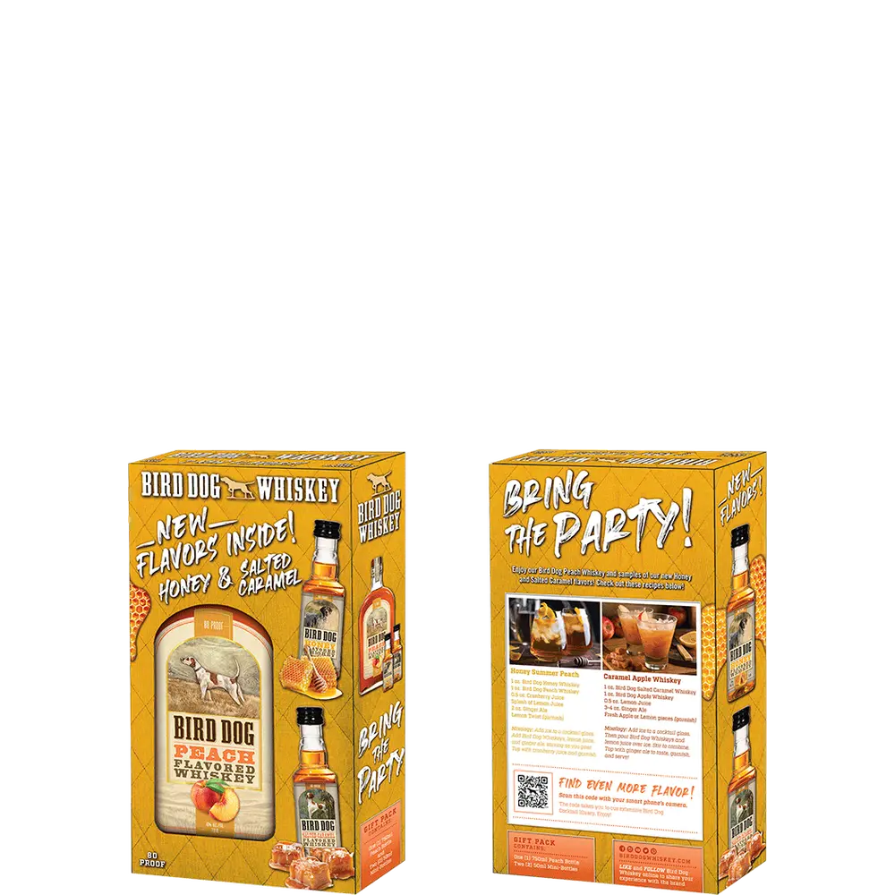 Bird Dog Peach Whiskey with Two 50mls Gift 750ml Btl