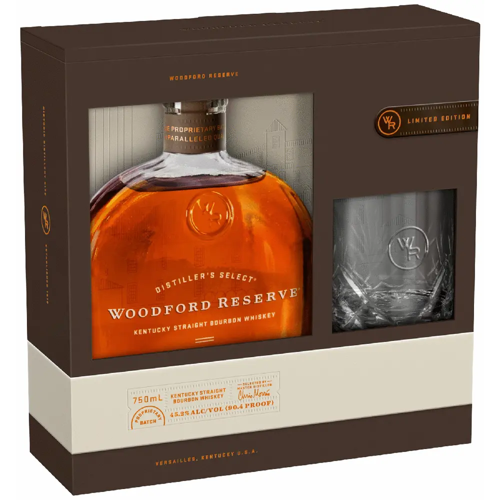 Woodford Reserve Bourbon with Glass Gift 750ml