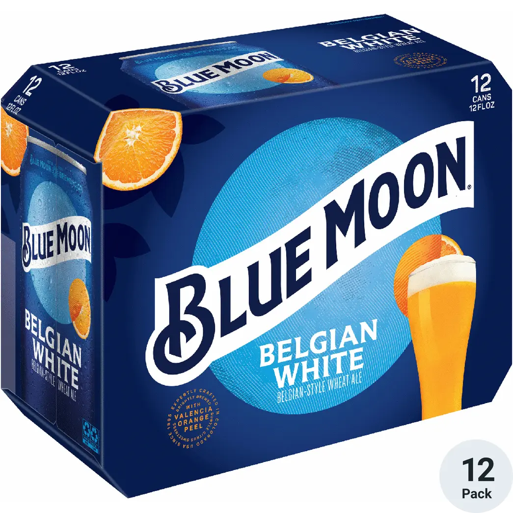 Blue Moon Belgian White Belgian-Style Wheat Ale 12pk-12oz Cans