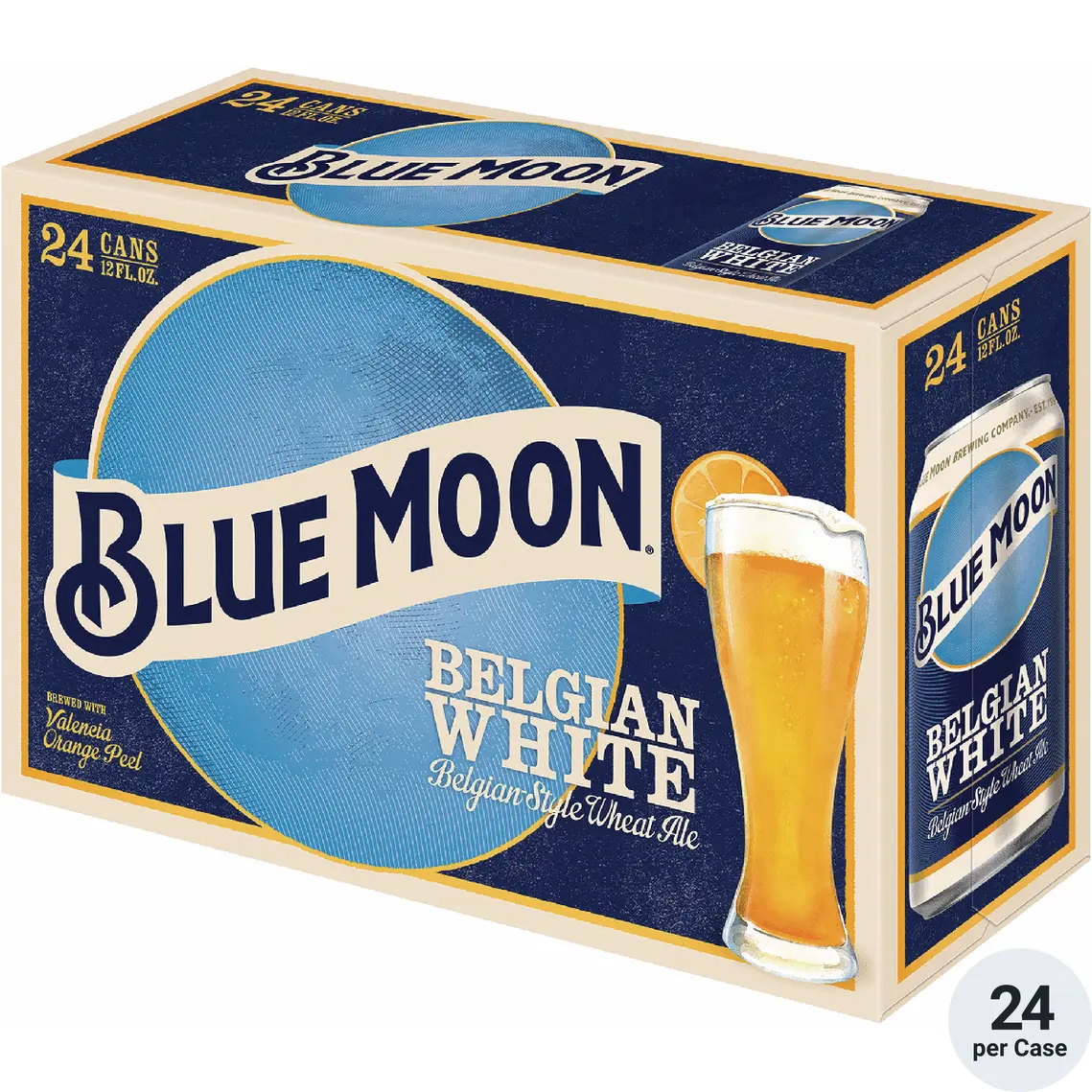 Blue Moon Belgian White Belgian-Style Wheat Ale 24-12oz Cans