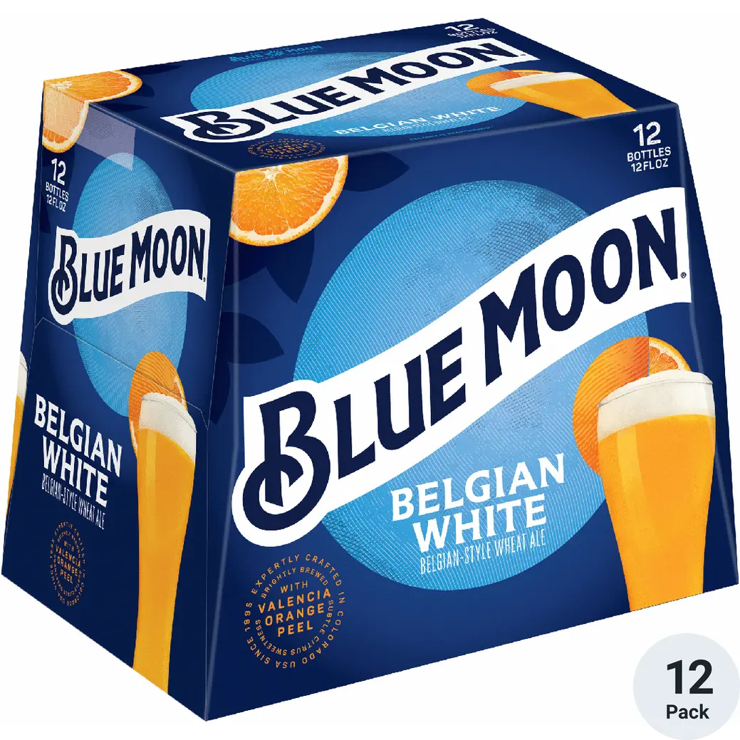 Blue Moon Belgian White Belgian-Style Wheat Ale 12pk-12oz Btls