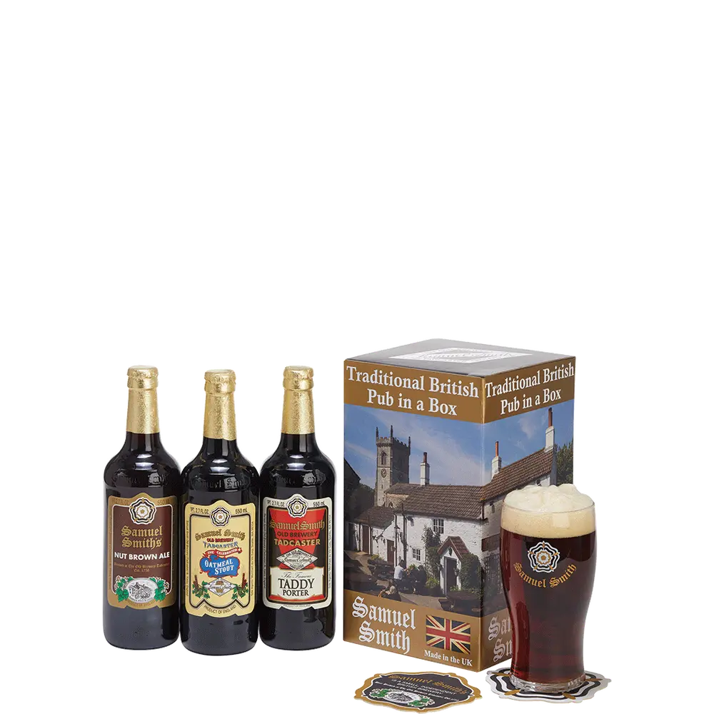 Samuel Smith's Gift Pack w/glass 3-18.7oz Btls