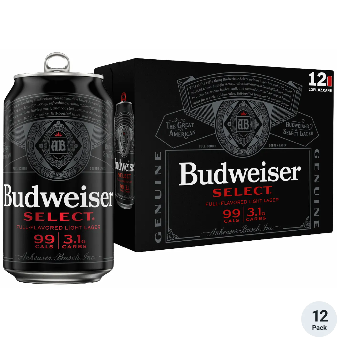 Budweiser Select American Light Beer 12pk-12oz Cans