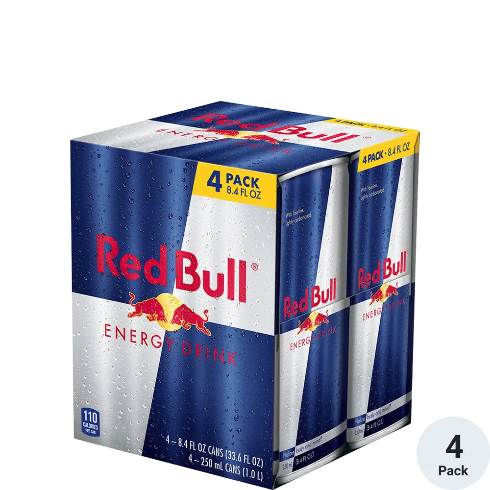 Red Bull Energy Drink 4 - 8.4oz cans